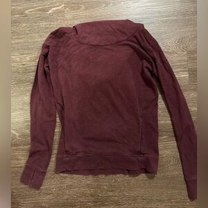 Women's Burgundy Lululemon Long Sleeve Sweatshirt